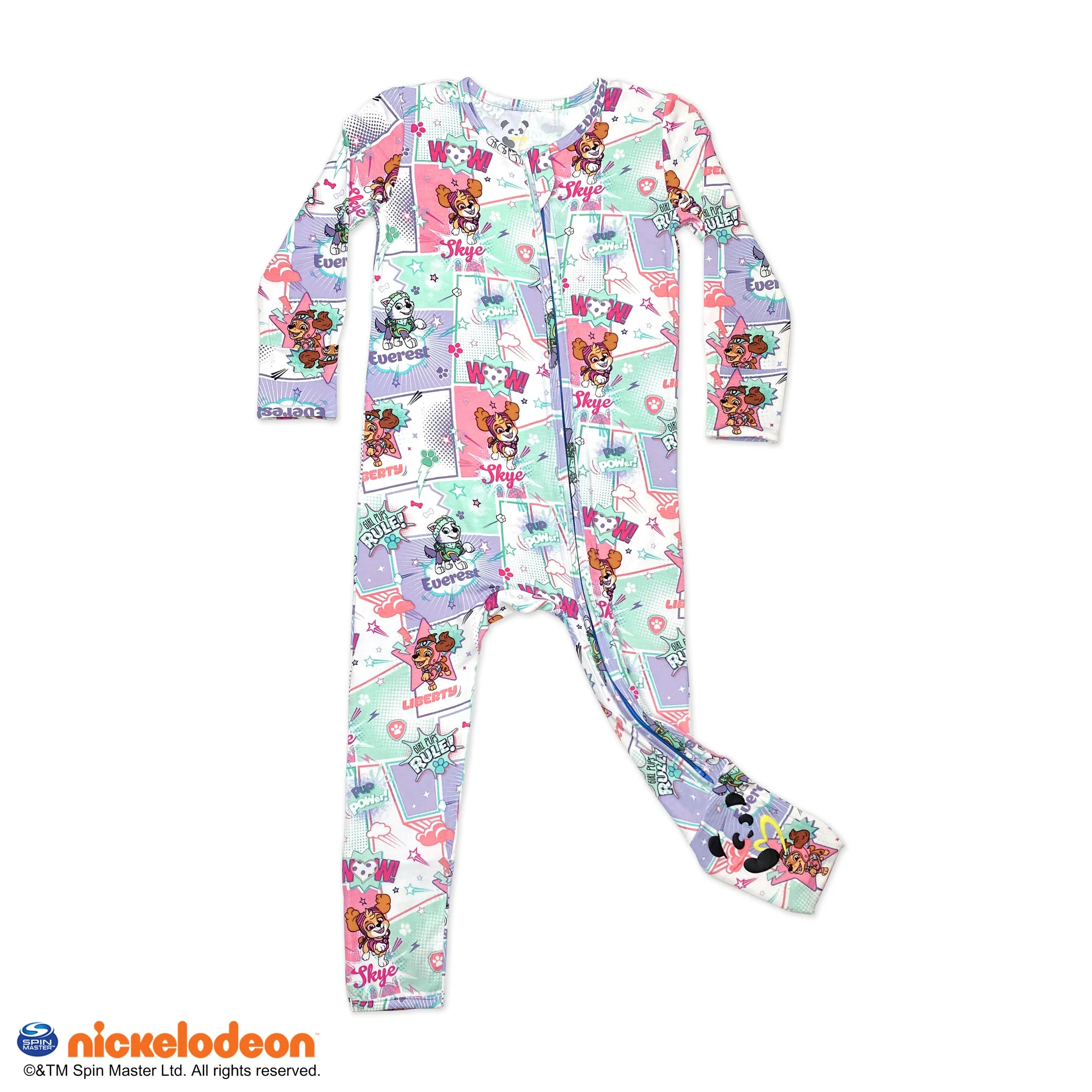 PAW Patrol: Comic Girl Pups Bamboo Convertible Footie