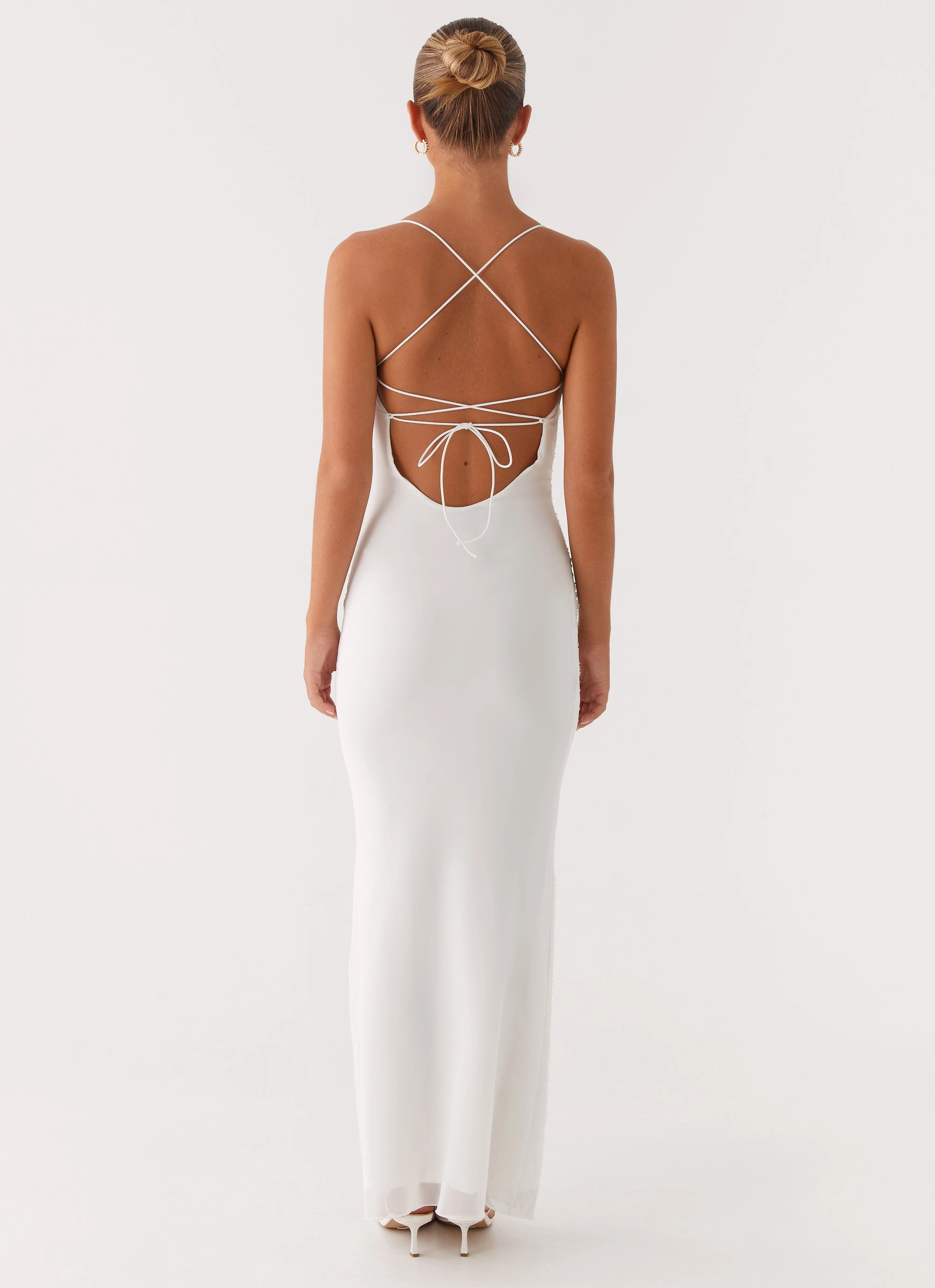 Timeless Wear Paxton Beaded Maxi Dress - White
