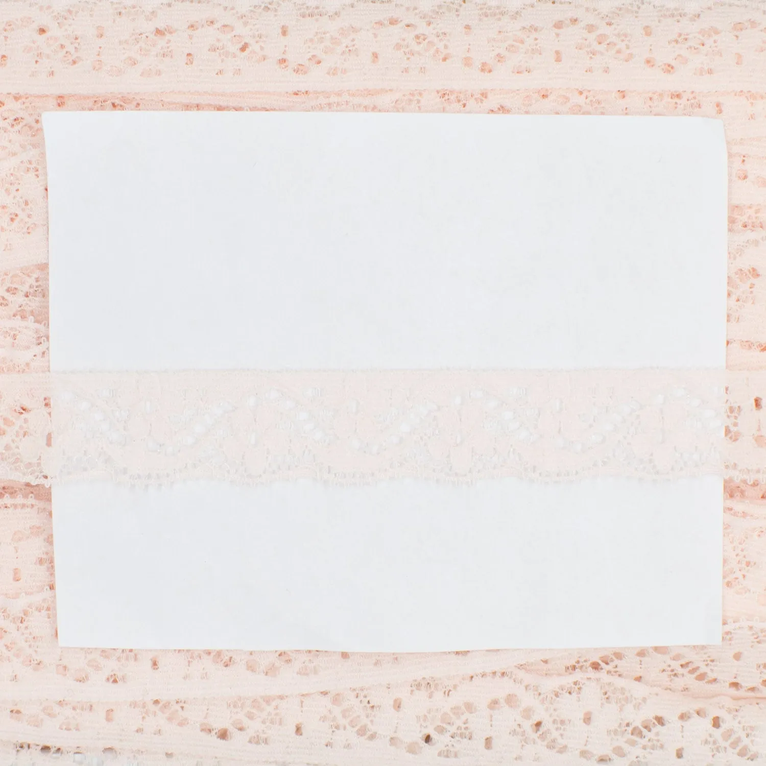 Peach Stretch Raschel Lace Trim 20mm