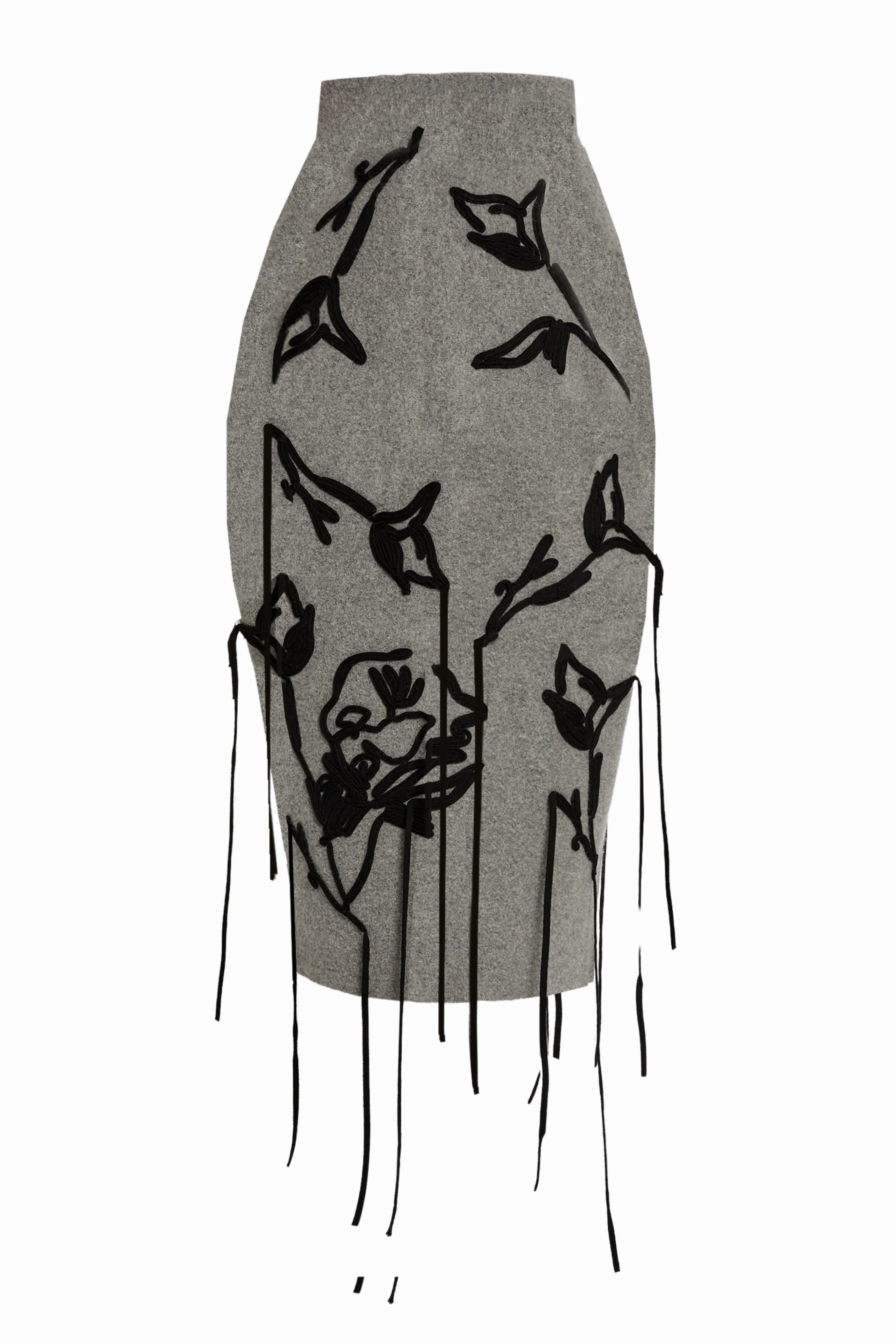 Pencil Midi Skirt Flared hem Mall Brand Look