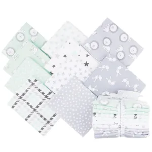 Penned Pals Flannel Mint Colorstory Fat Quarter Bundle