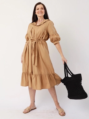 Penny Poplin Midi Chic Mom Lace Ease