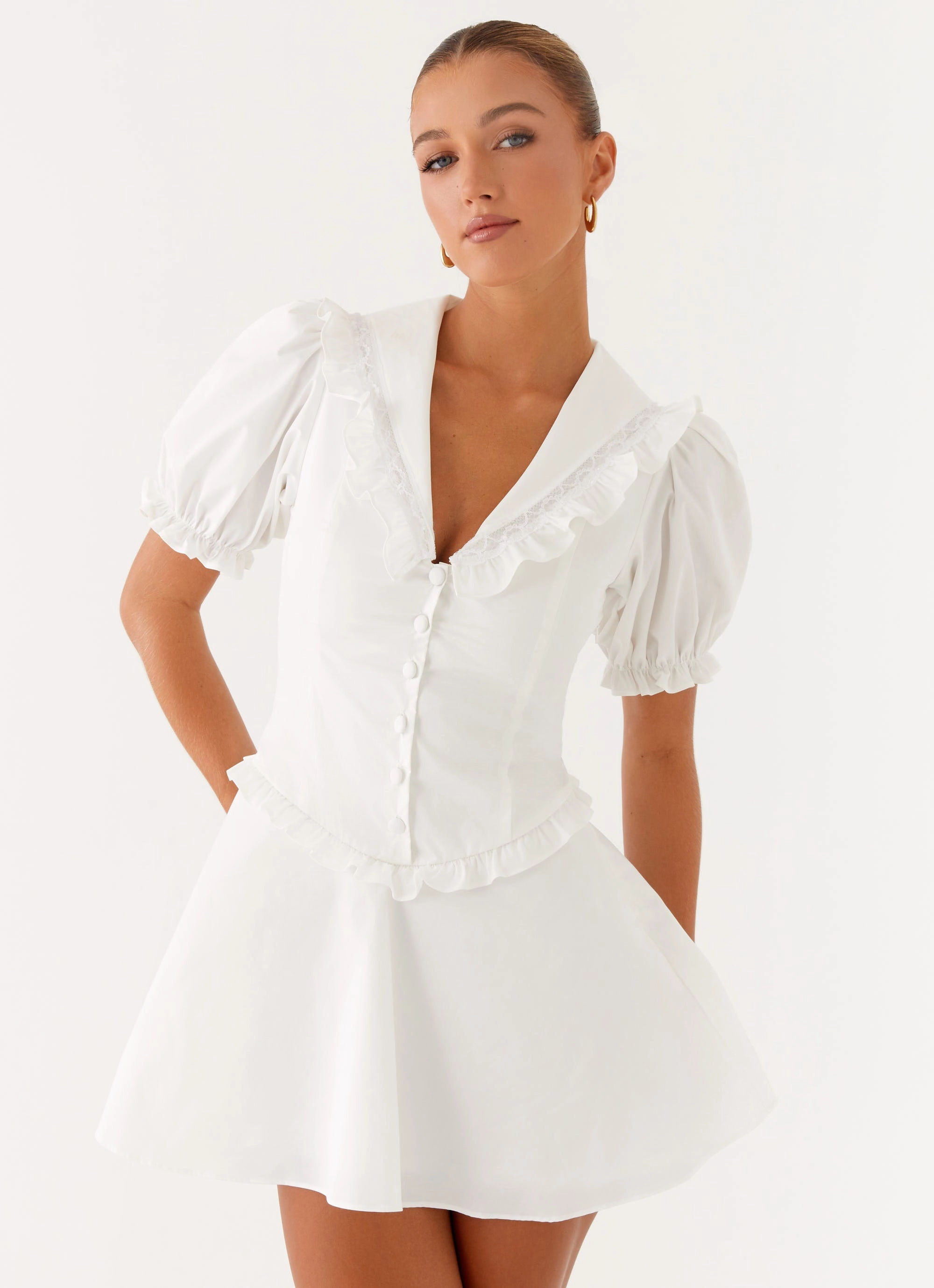 Stylist Pick Seana Mini Dress - White