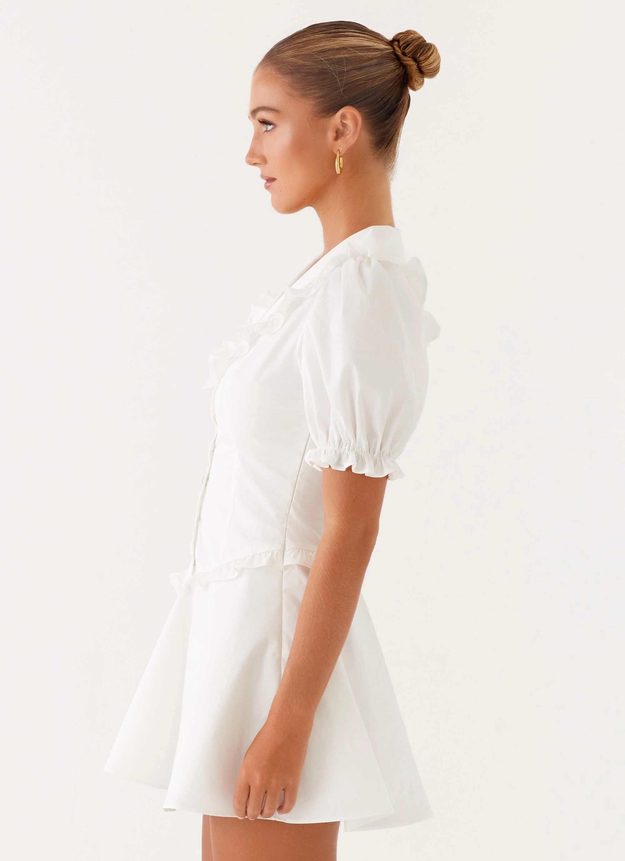 Subtle Detail Fresh Energy Seana Mini Dress - White