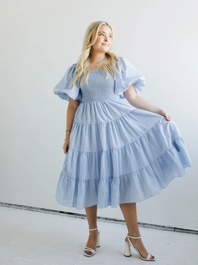 Lindsey Smocked Dress Shared Glow Simple Ease