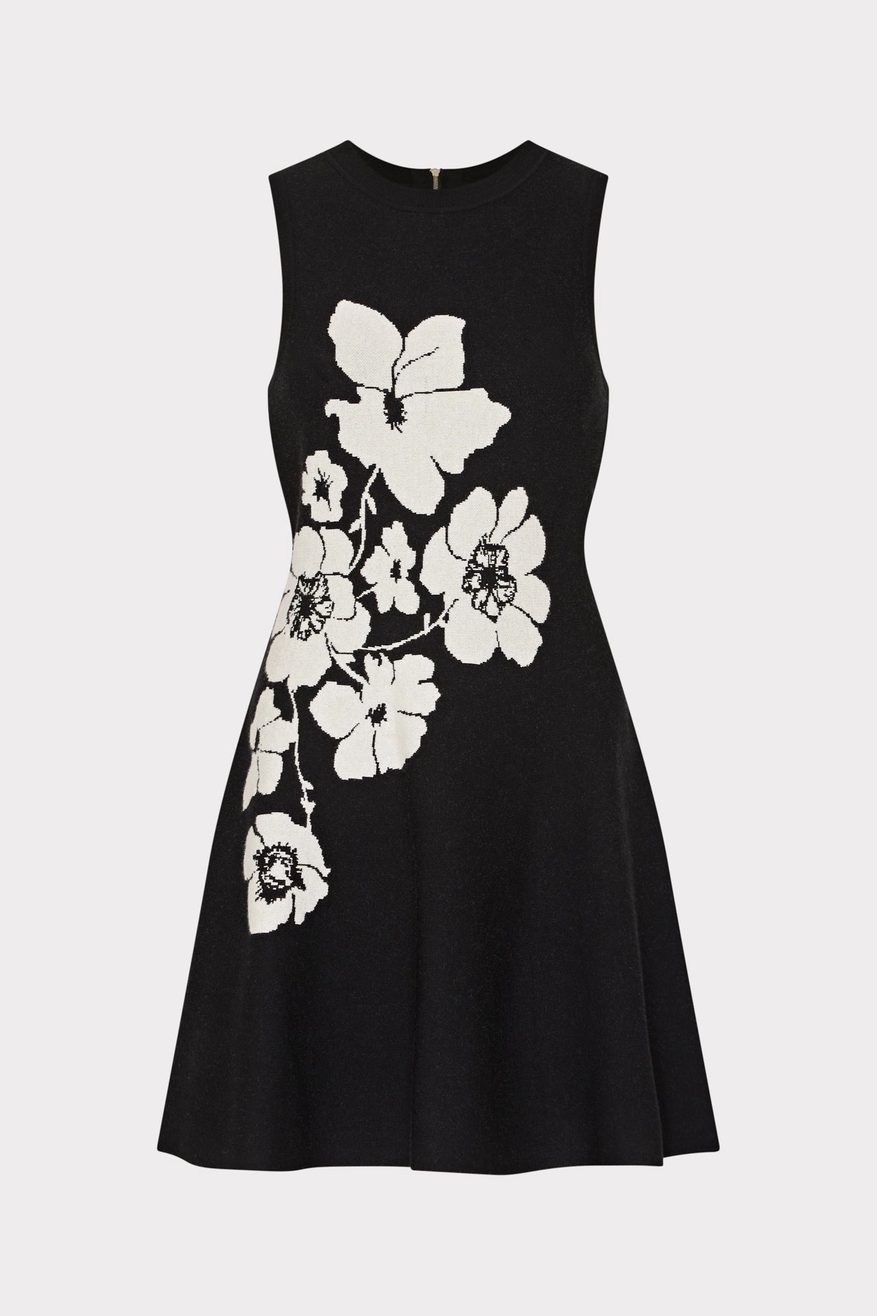 Cocktail-Party Sophisticated cocktail dress Floral Flare Knit Mini Dress