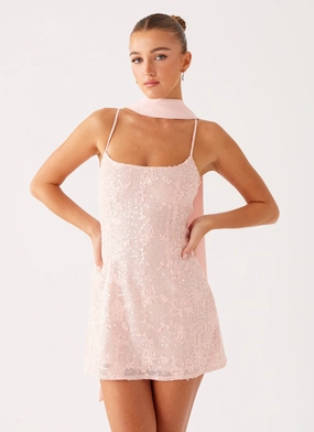 Vision Sequin Mini Dress - Pink Wedding-Guest