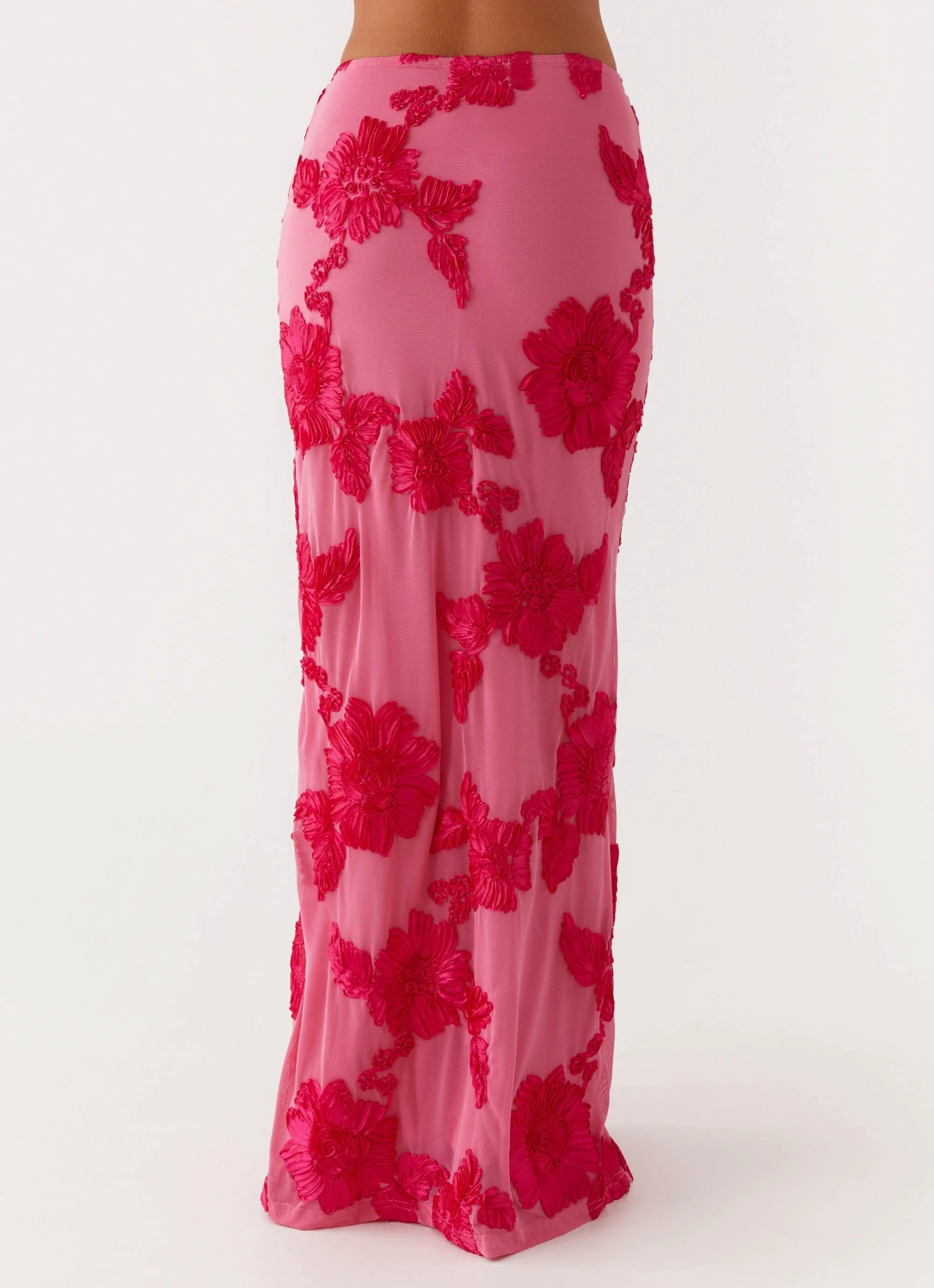 Radiate Maxi Skirt - Pink natural fiber