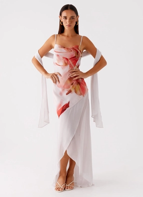 Flowing Layers Loire Maxi Dress - Peach Rose