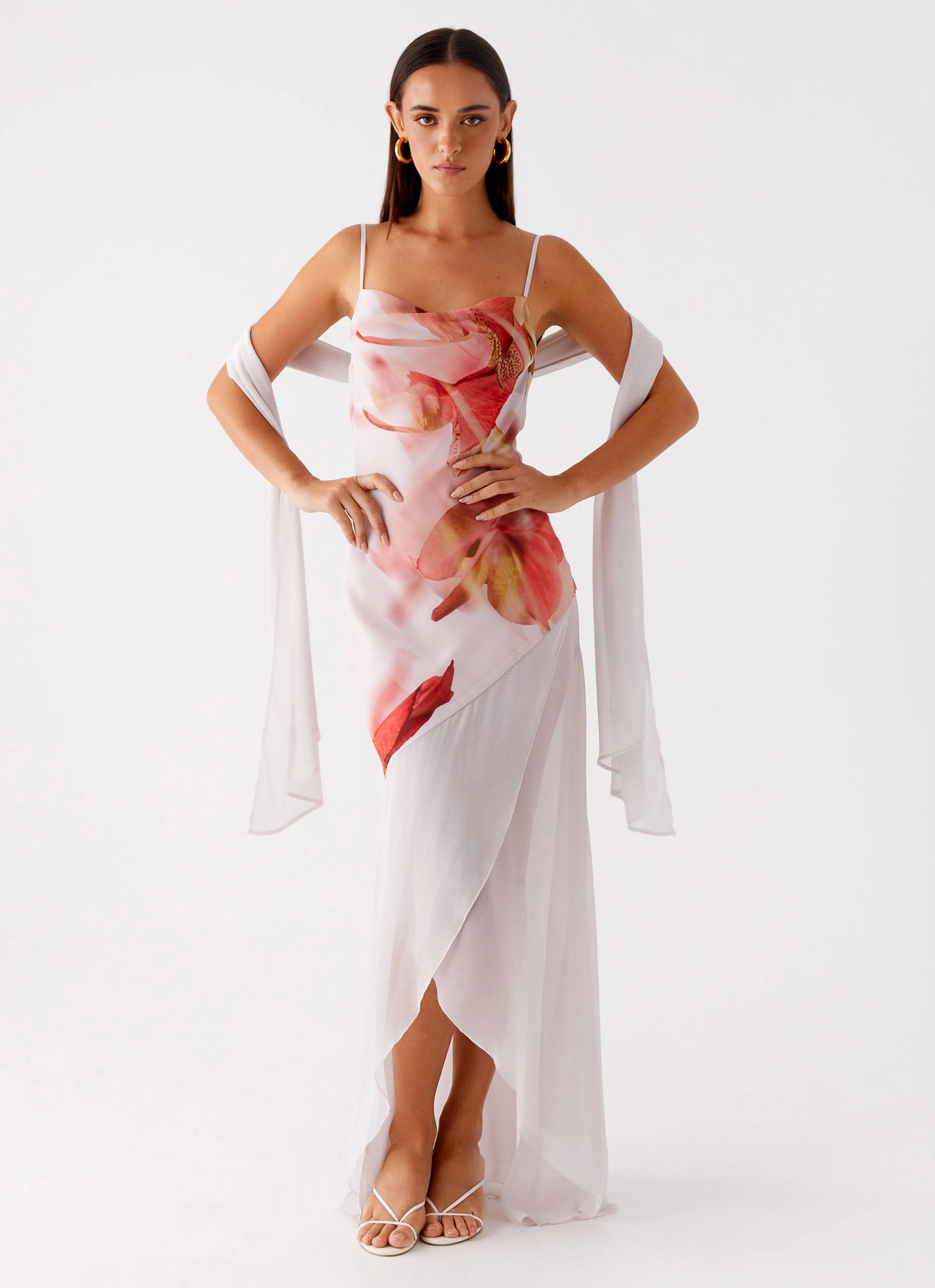 Flowing Layers Loire Maxi Dress - Peach Rose