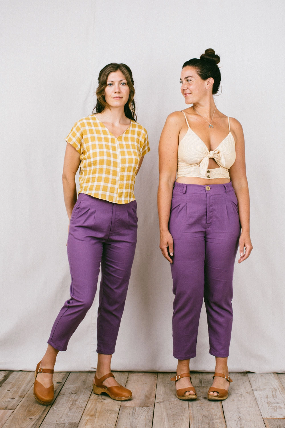Perfect Pant 2.0 in Heliotrope Linen Zip-off legs