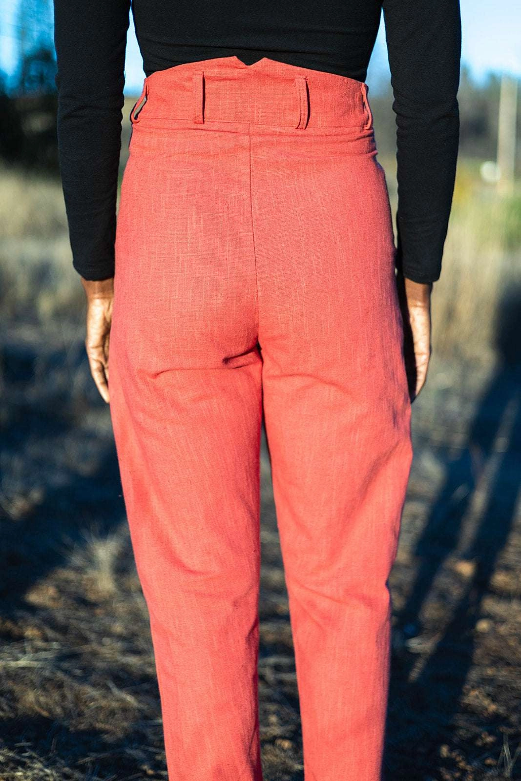 Trendy Look Boho chic Perfect Pant in Red Sherbert Canvas