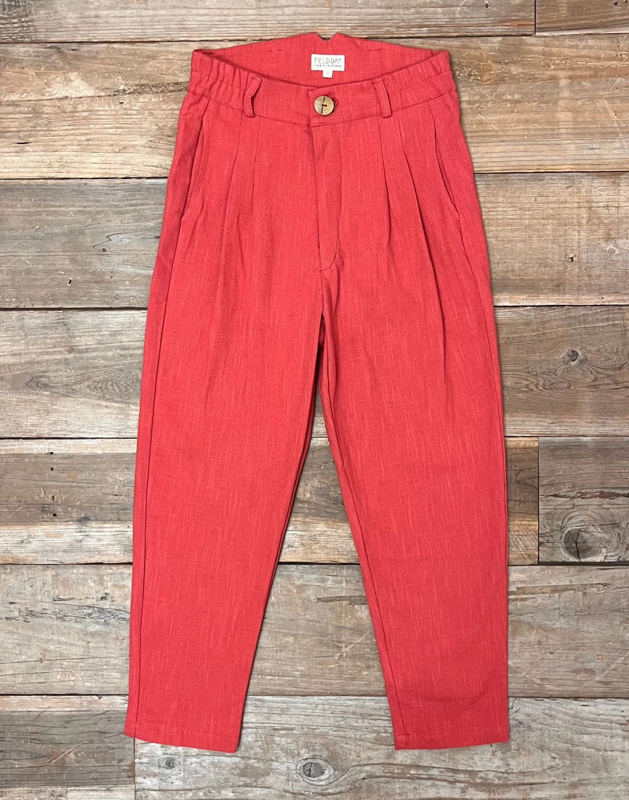 Perfect Pant in Red Sherbert Canvas Breath Friendly