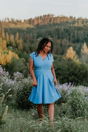 Spicy Xena in Cornflower Blue Light and Breezy