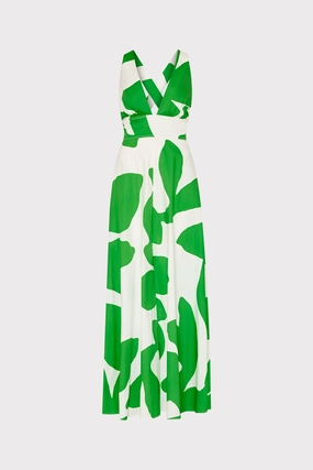 Night Party Catarina Grand Foliage Poplin Maxi Dress