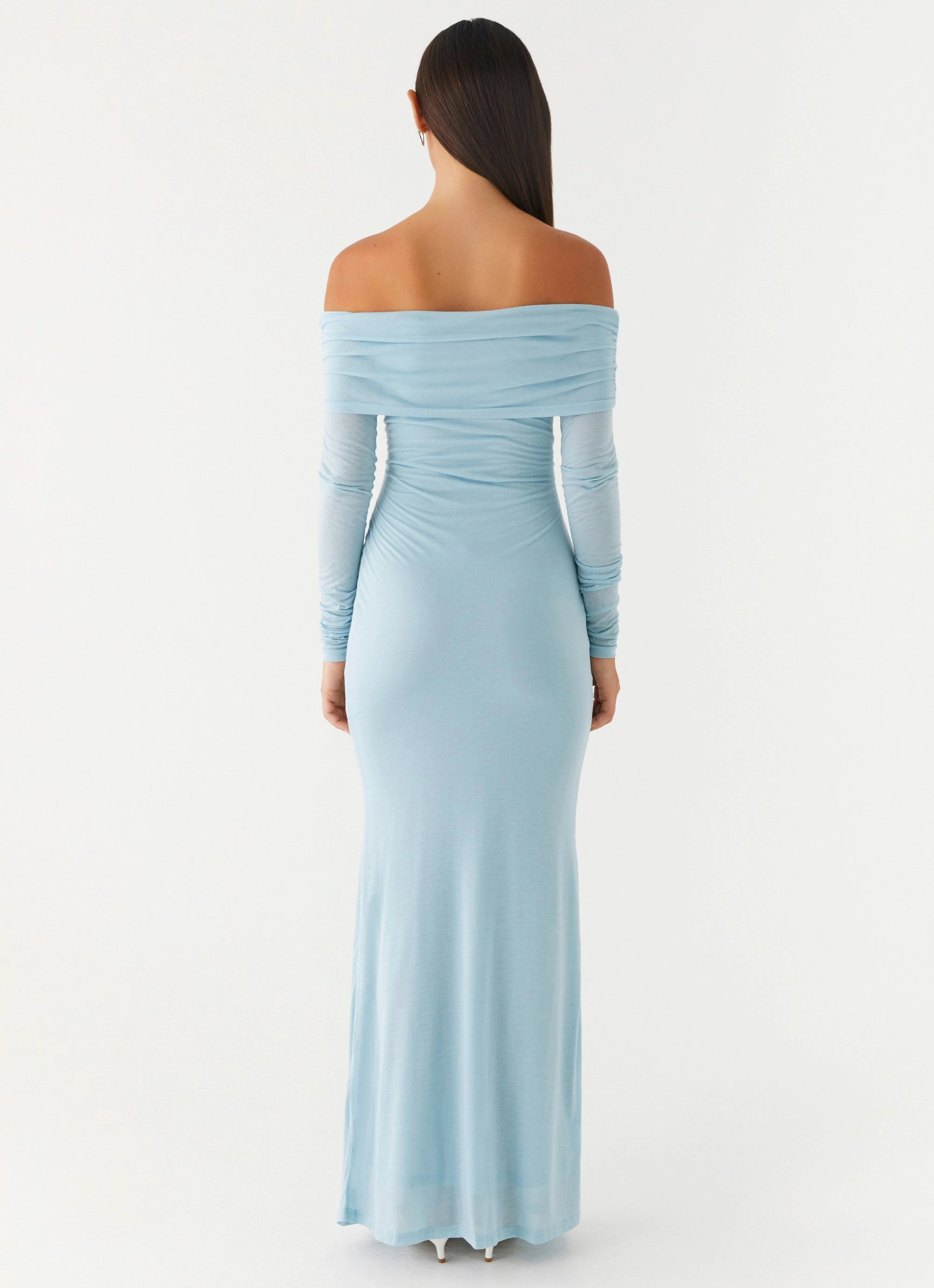 Cocoa Long Sleeve Maxi Dress - Blue Shared Glow