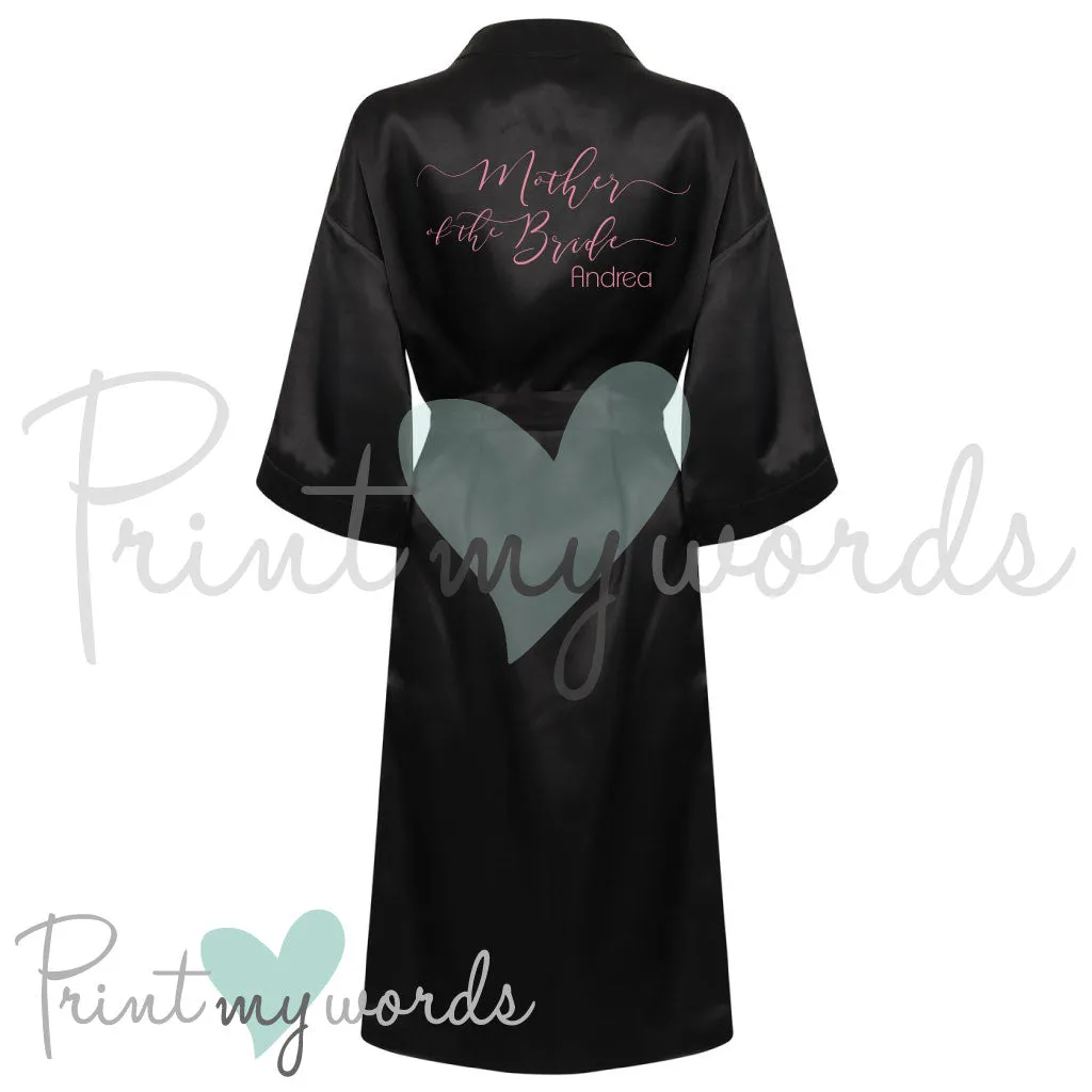 Personalised Satin Wedding Bridal Robe Dressing Gown - Mother Of The Bride