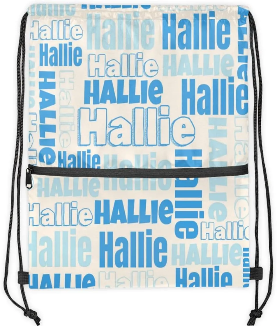 Personalized Drawstring Bags Drawstring Backpack for Kids, Small Gym Drawstring Bags for Gymnastics Sport Hiking Blue