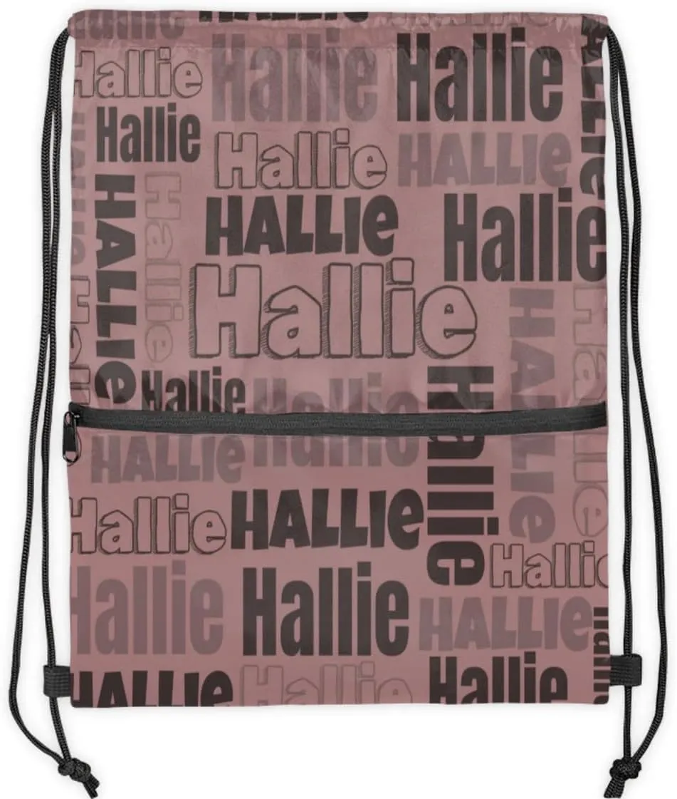 Personalized Drawstring Bags Drawstring Backpack for Kids, Small Gym Drawstring Bags for Gymnastics Sport Hiking Brown Red