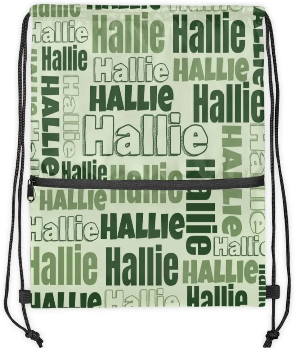 Personalized Drawstring Bags Drawstring Backpack for Kids, Small Gym Drawstring Bags for Gymnastics Sport Hiking Deep Green