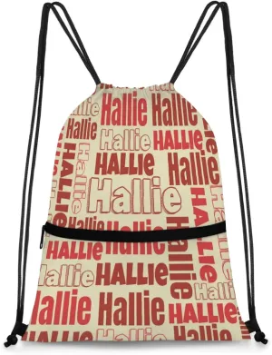 Personalized Drawstring Bags Drawstring Backpack for Kids, Small Gym Drawstring Bags for Gymnastics Sport Hiking Red