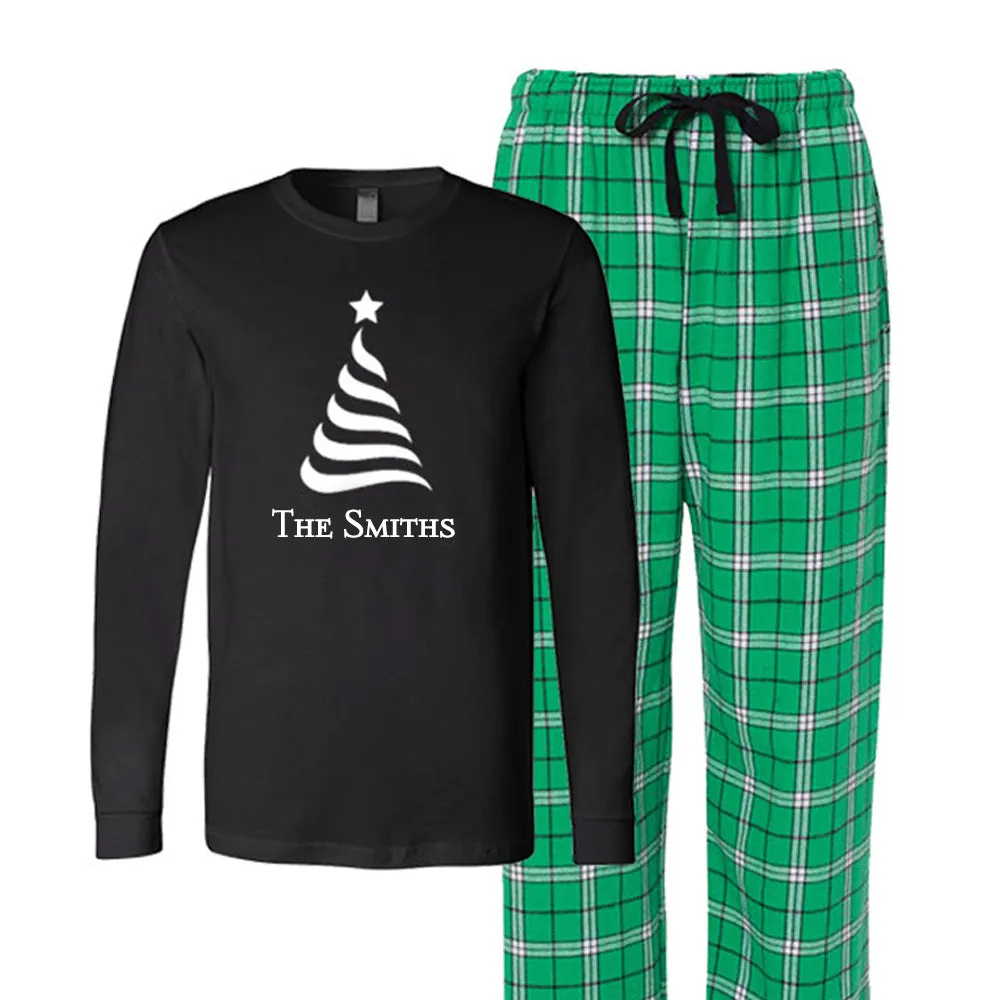 Personalized Family Christmas Tree Matching Pajama Set