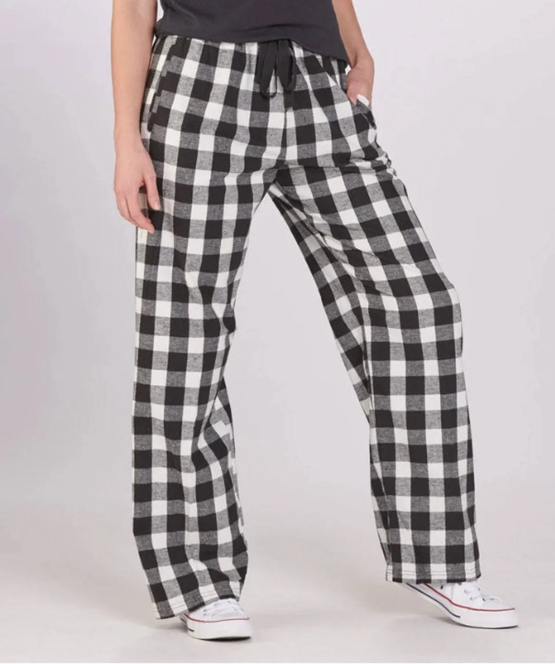 Personalized Merry CHRISTmas Matching Family Pajamas - Black/Red Flannels