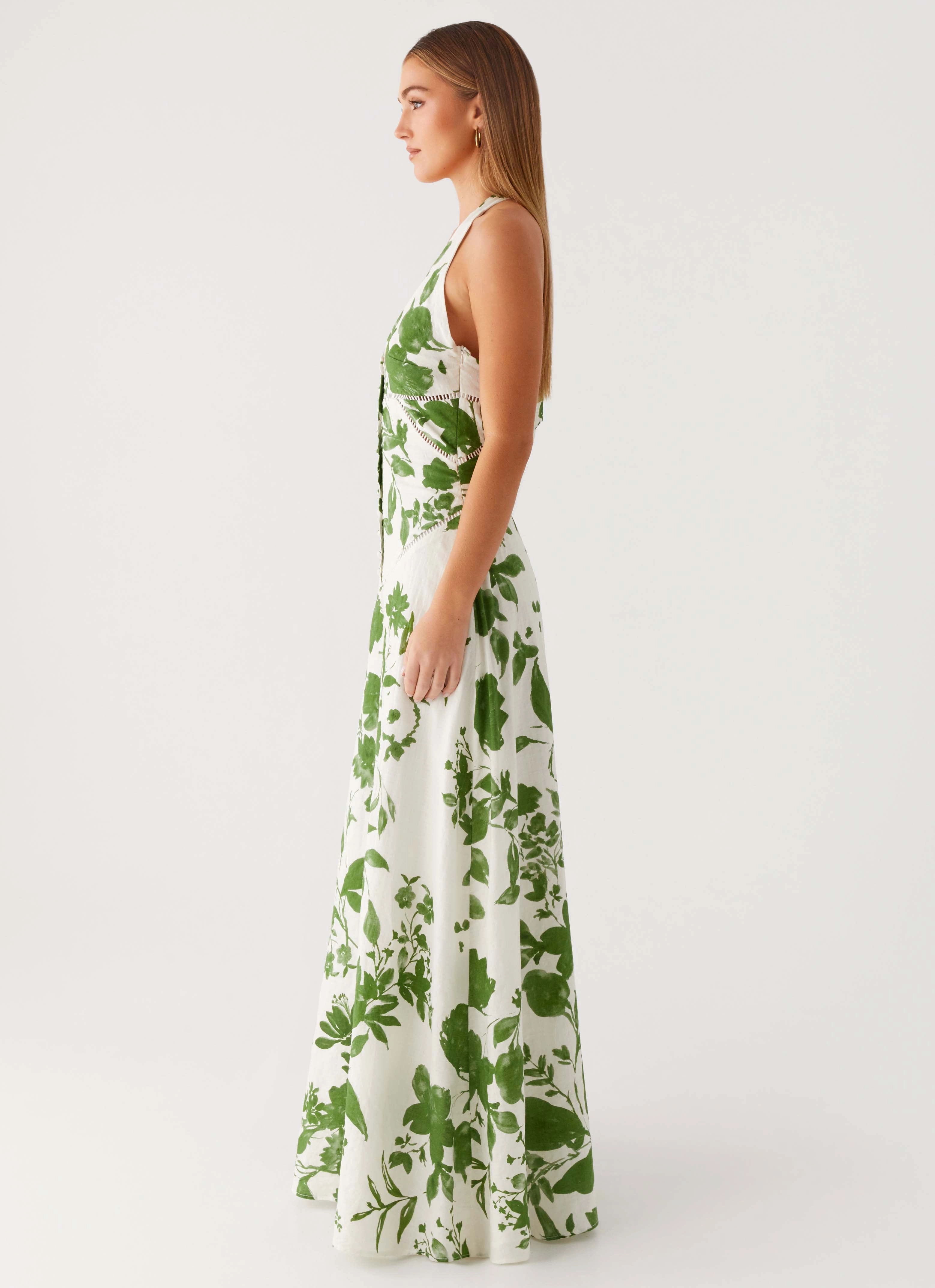 Timeless Cut Nature Bloom Ember Valley Maxi Dress - Verdant Bloom