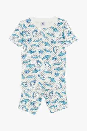 Petit Bateau Shark Short Boys Pajama Set (Size 6 left)
