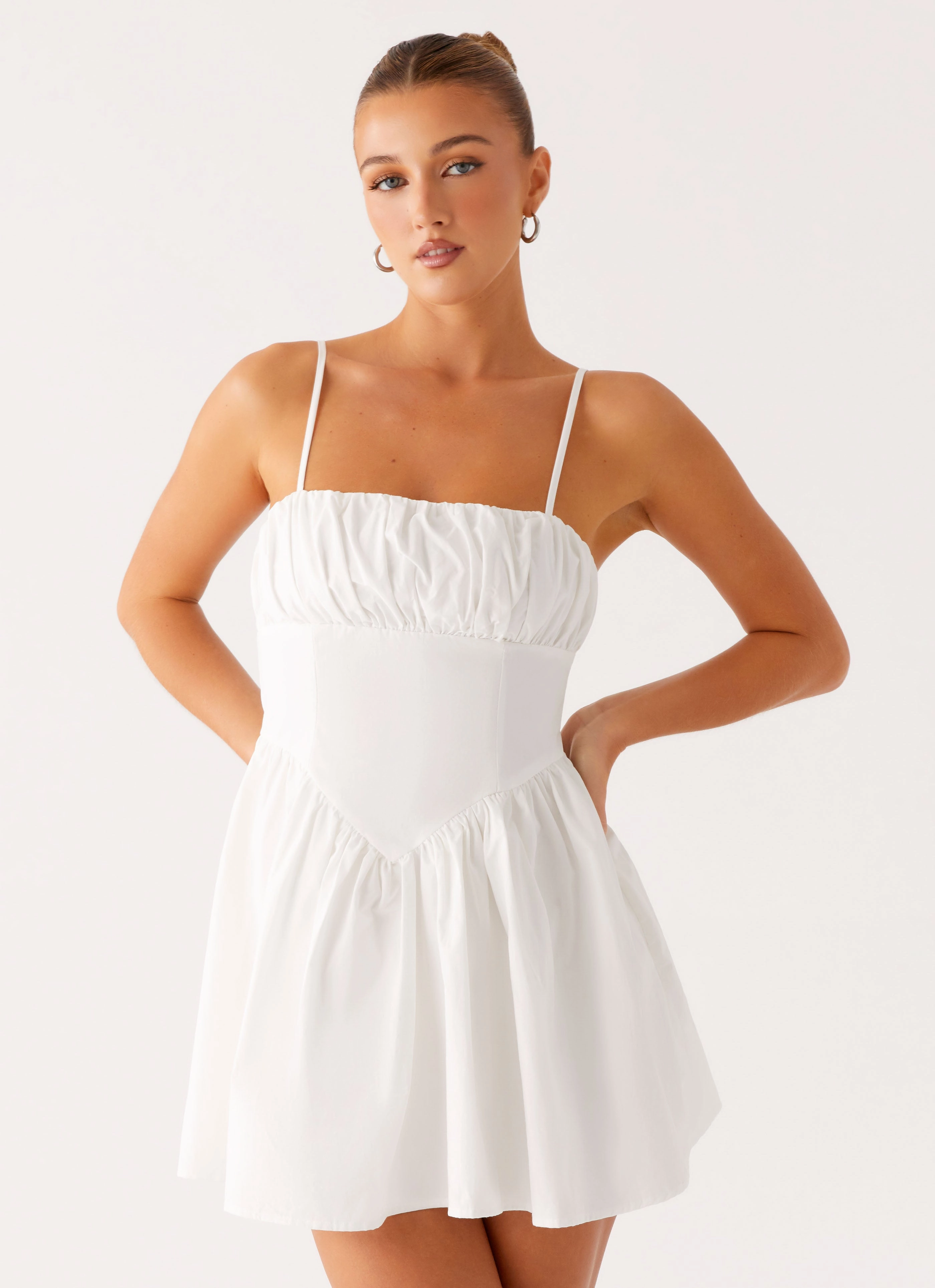 Phillipa Mini Dress - White Formal Event Classic Mood