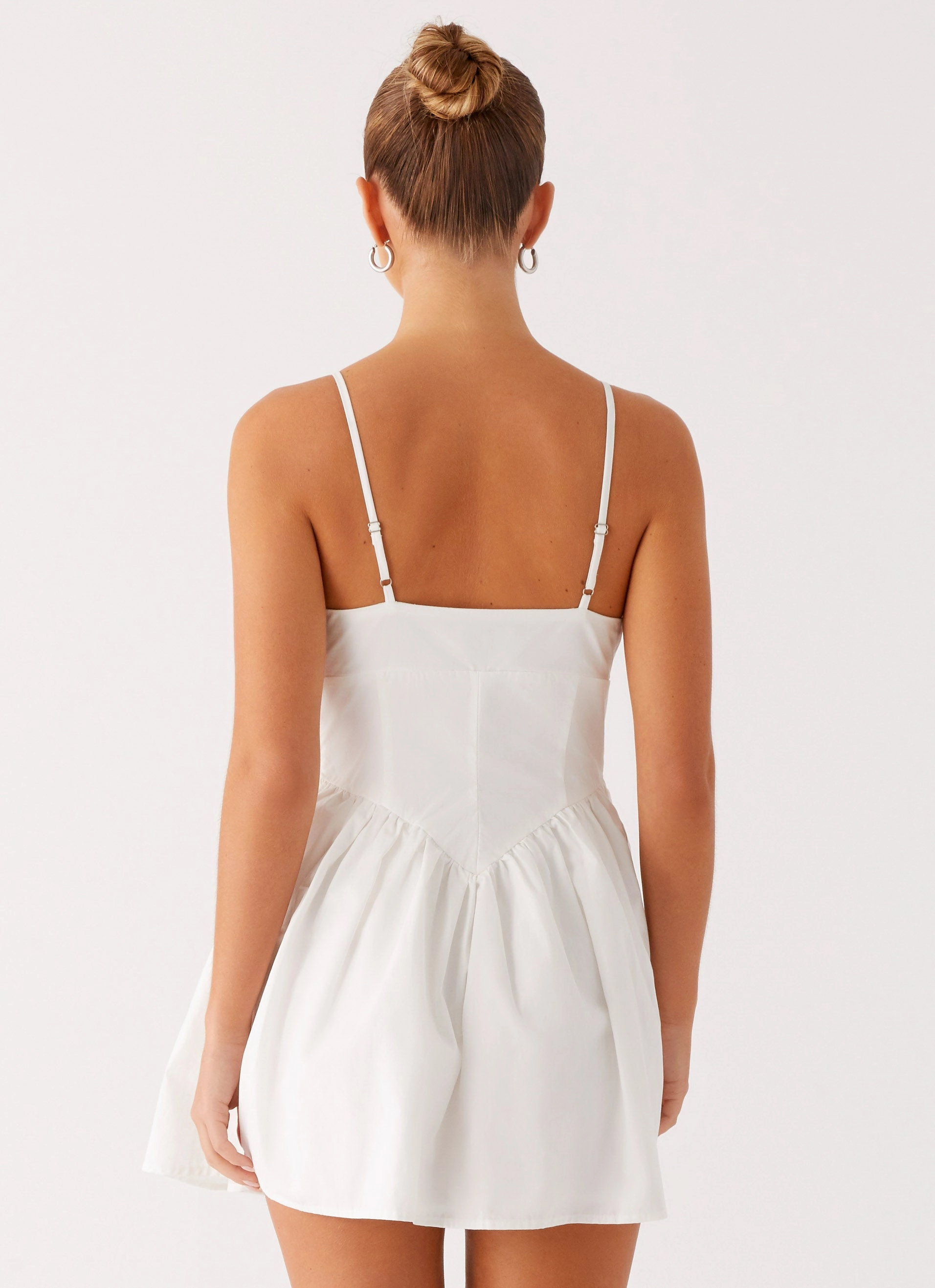 Phillipa Mini Dress - White Linen blend