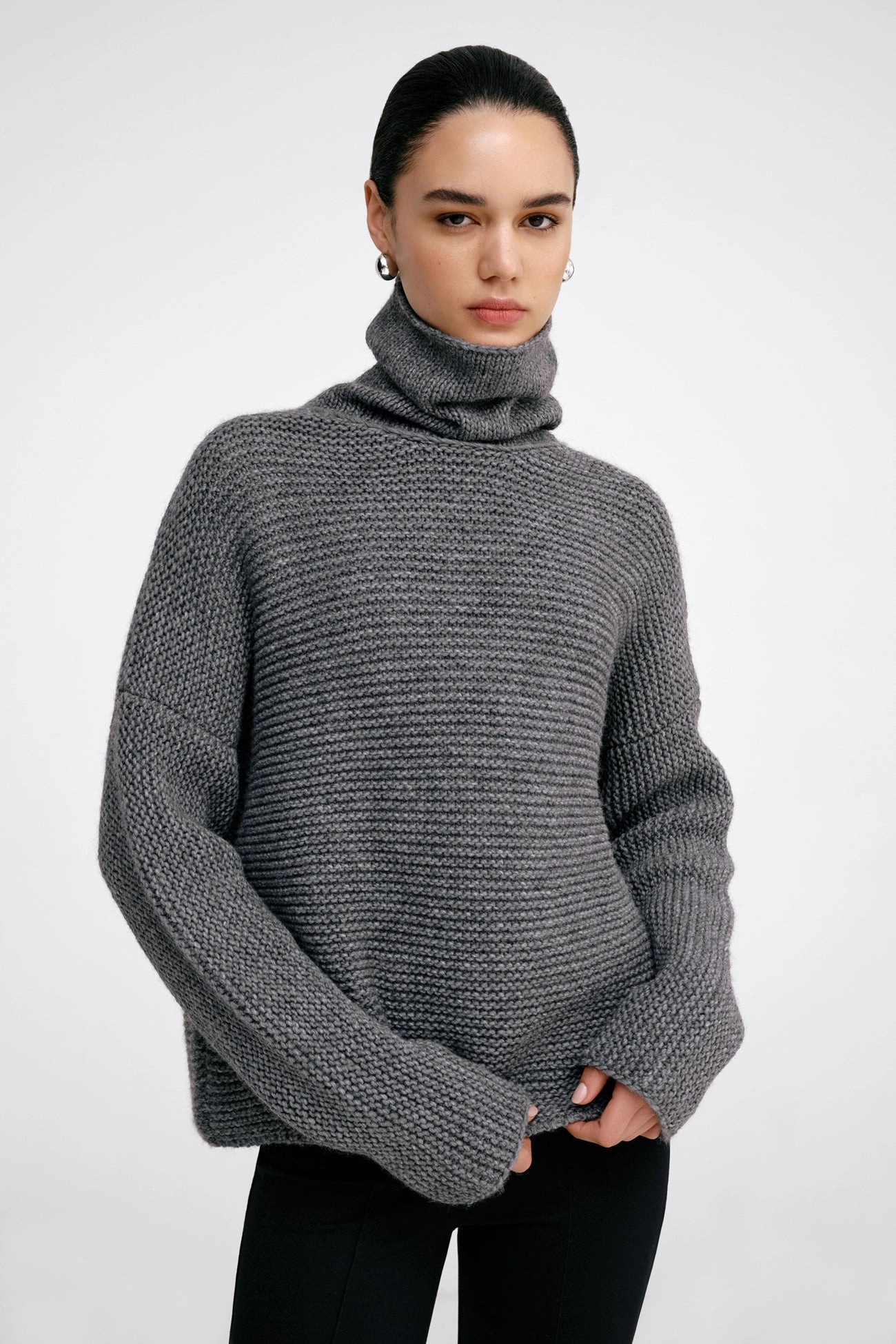 StretchFabric Pia Turtleneck Sweater