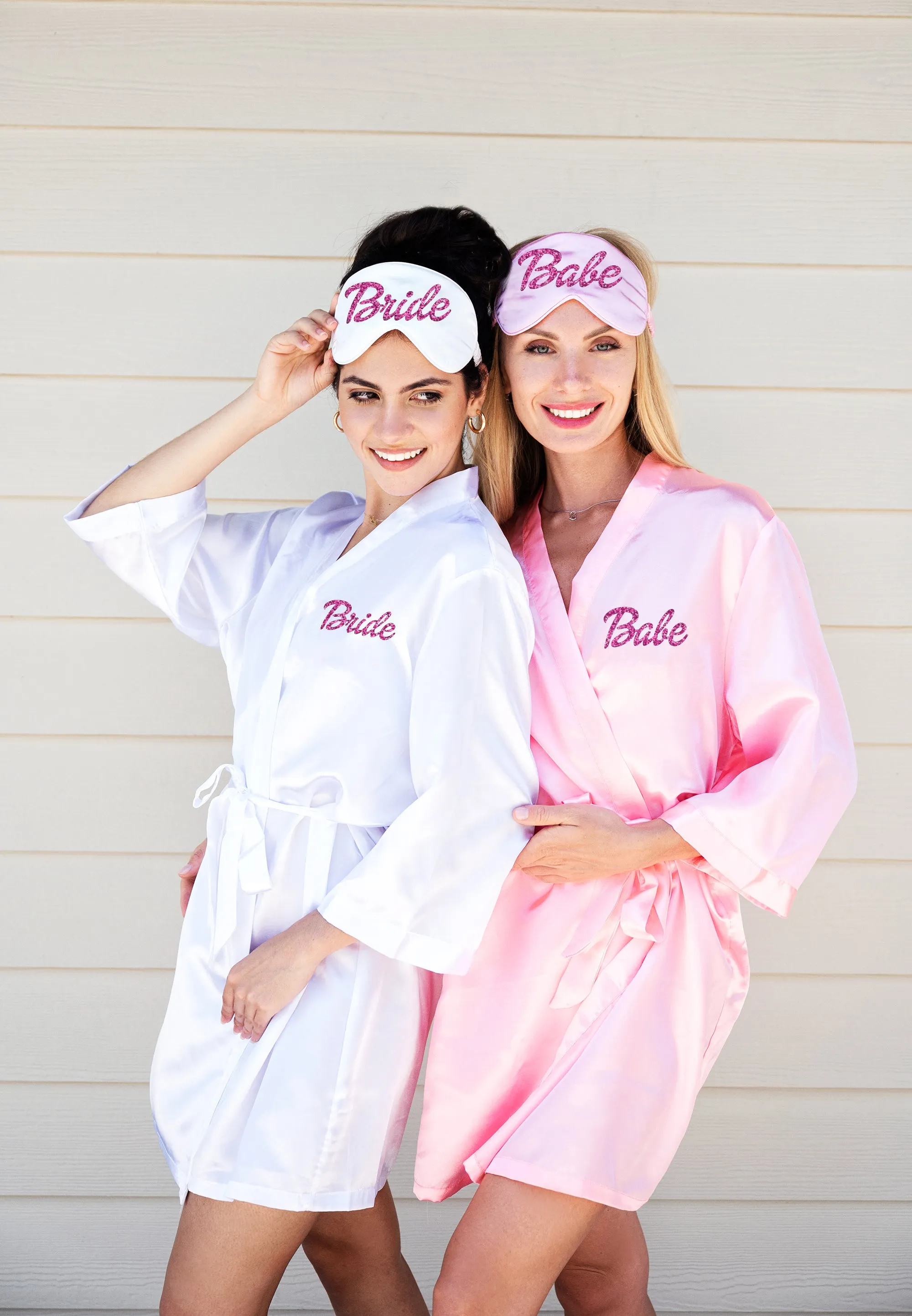Pink Satin Custom Robes