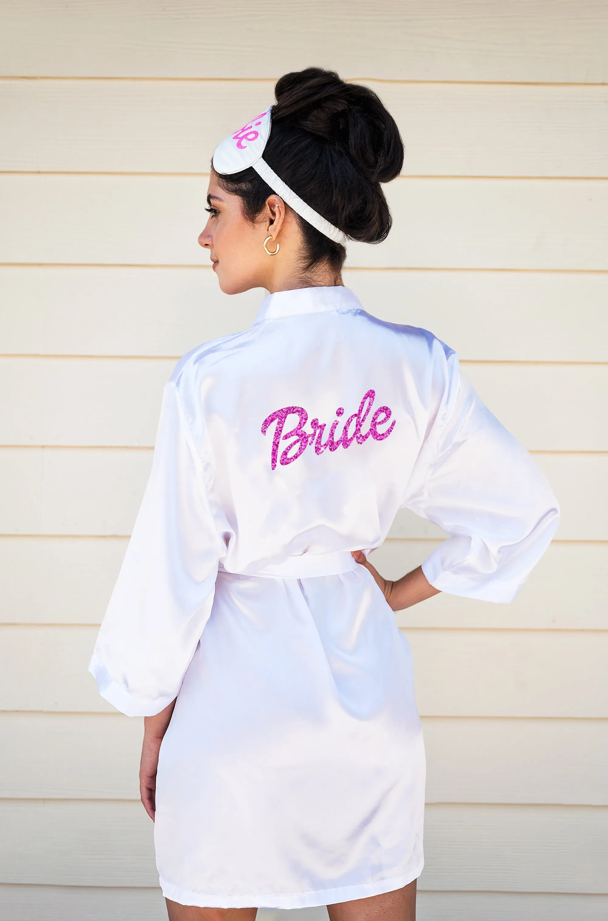 Pink Satin Custom Robes