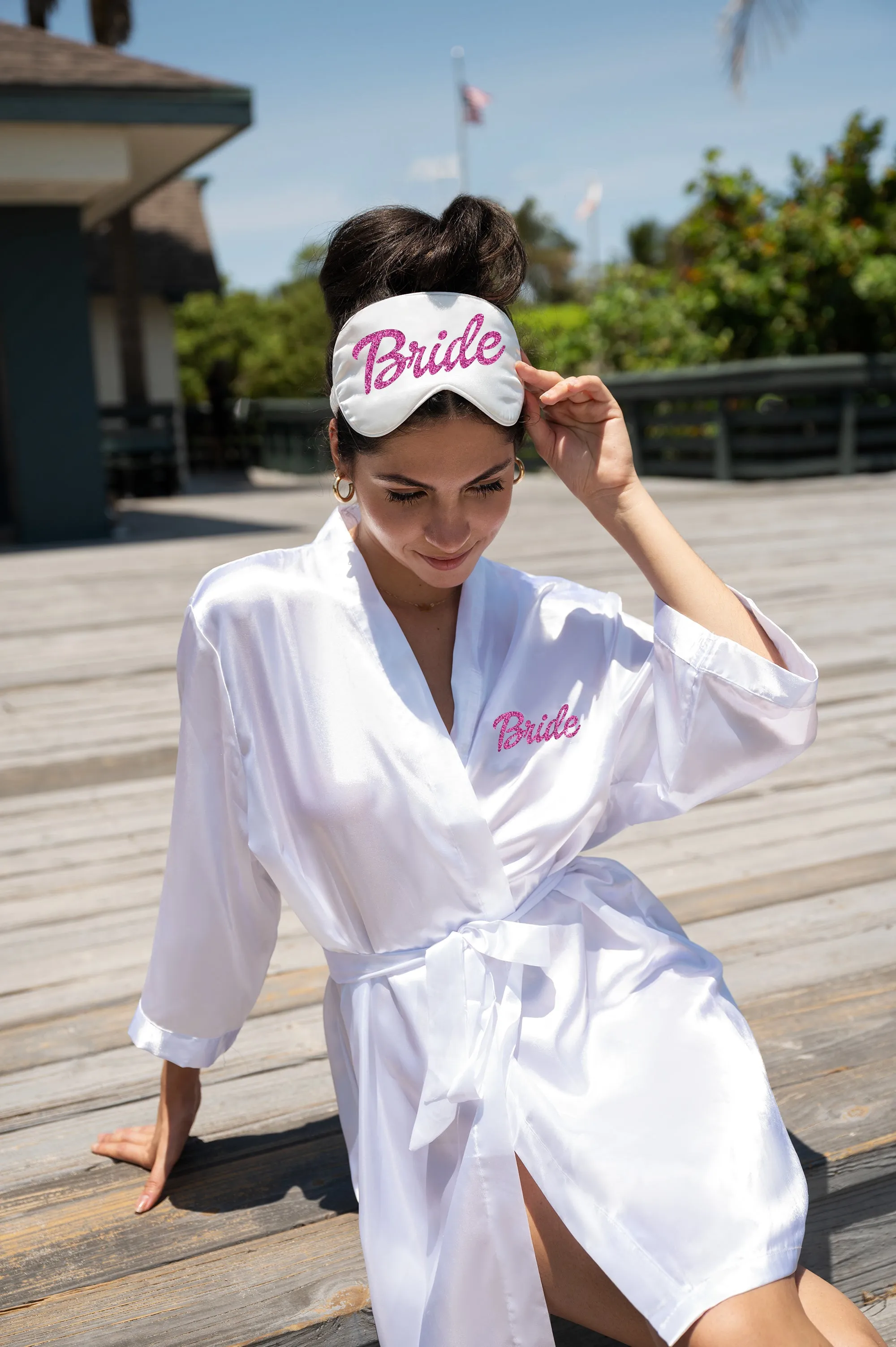 Pink Satin Custom Robes