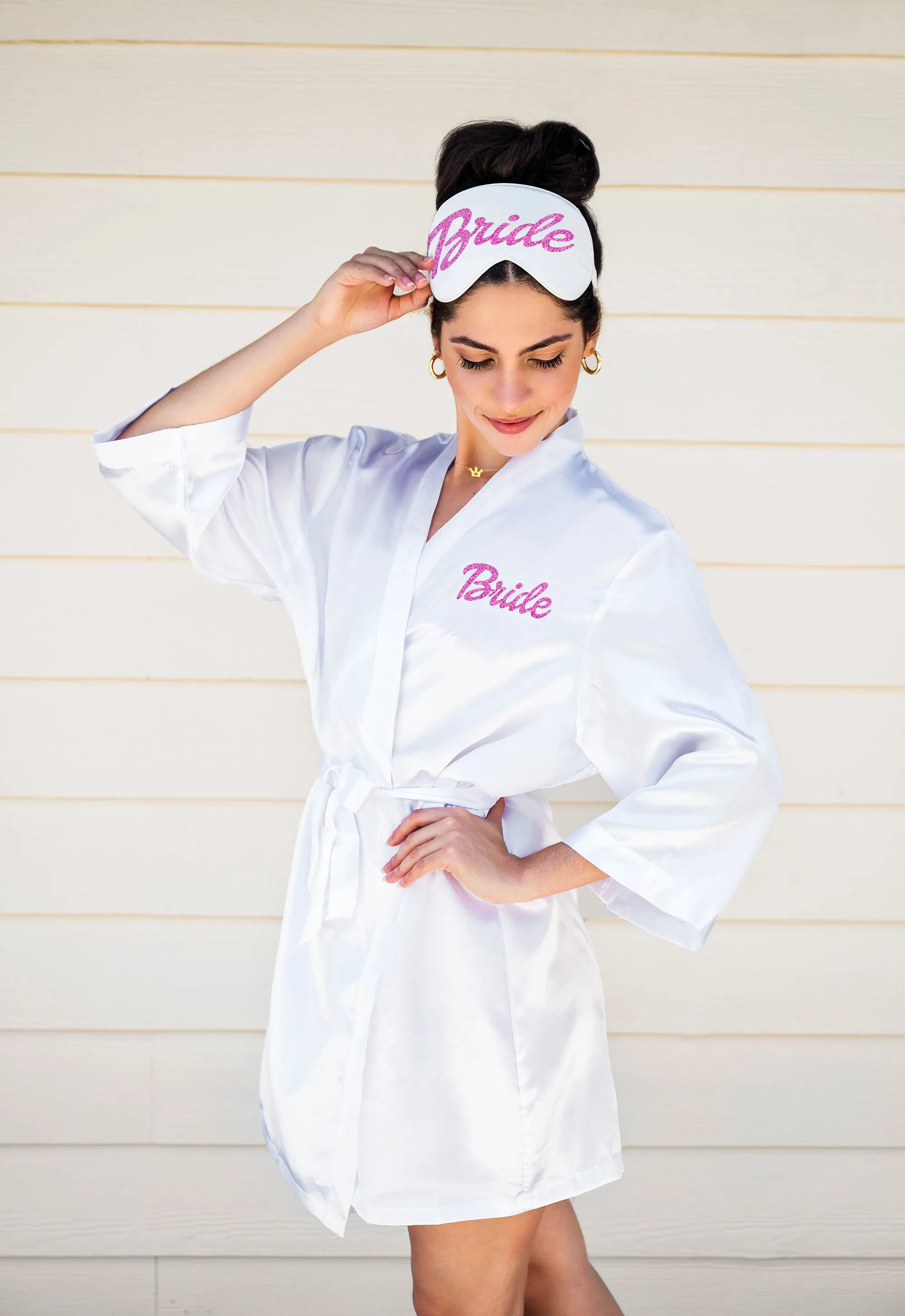 Pink Satin Custom Robes