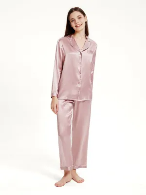 Pink Silk Pajamas Set for Women