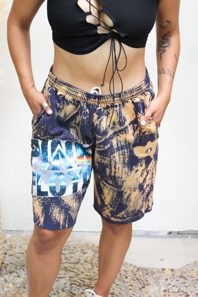 Pink Floyd Acid Wash Sweat Shorts Stain Release Finish Balanced Fit