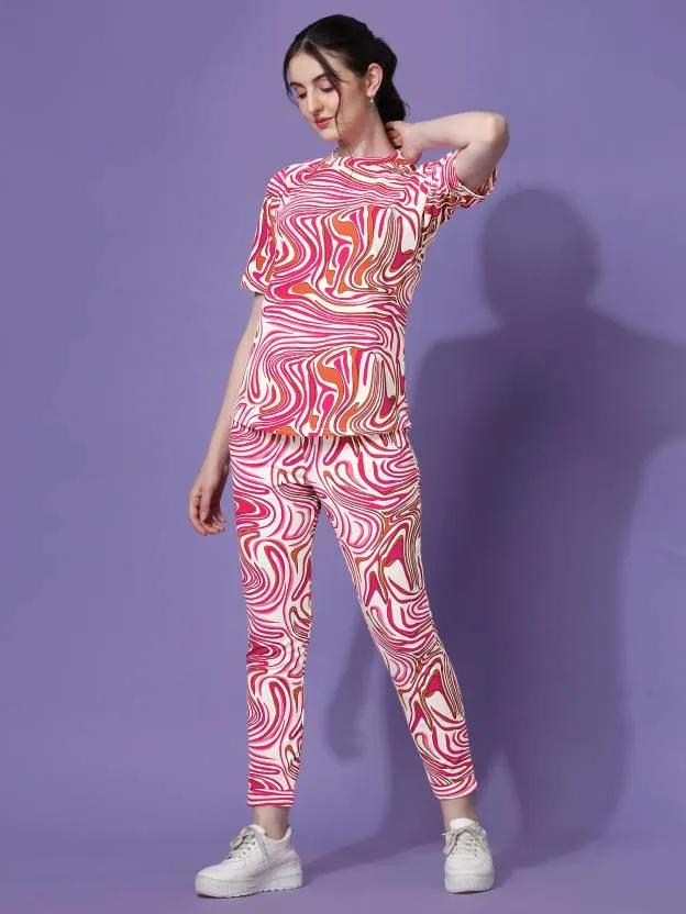 Playful Pink Animal Printed Co-ord Set