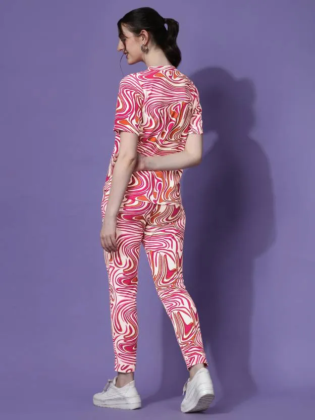 Playful Pink Animal Printed Co-ord Set