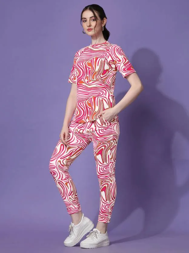 Playful Pink Animal Printed Co-ord Set