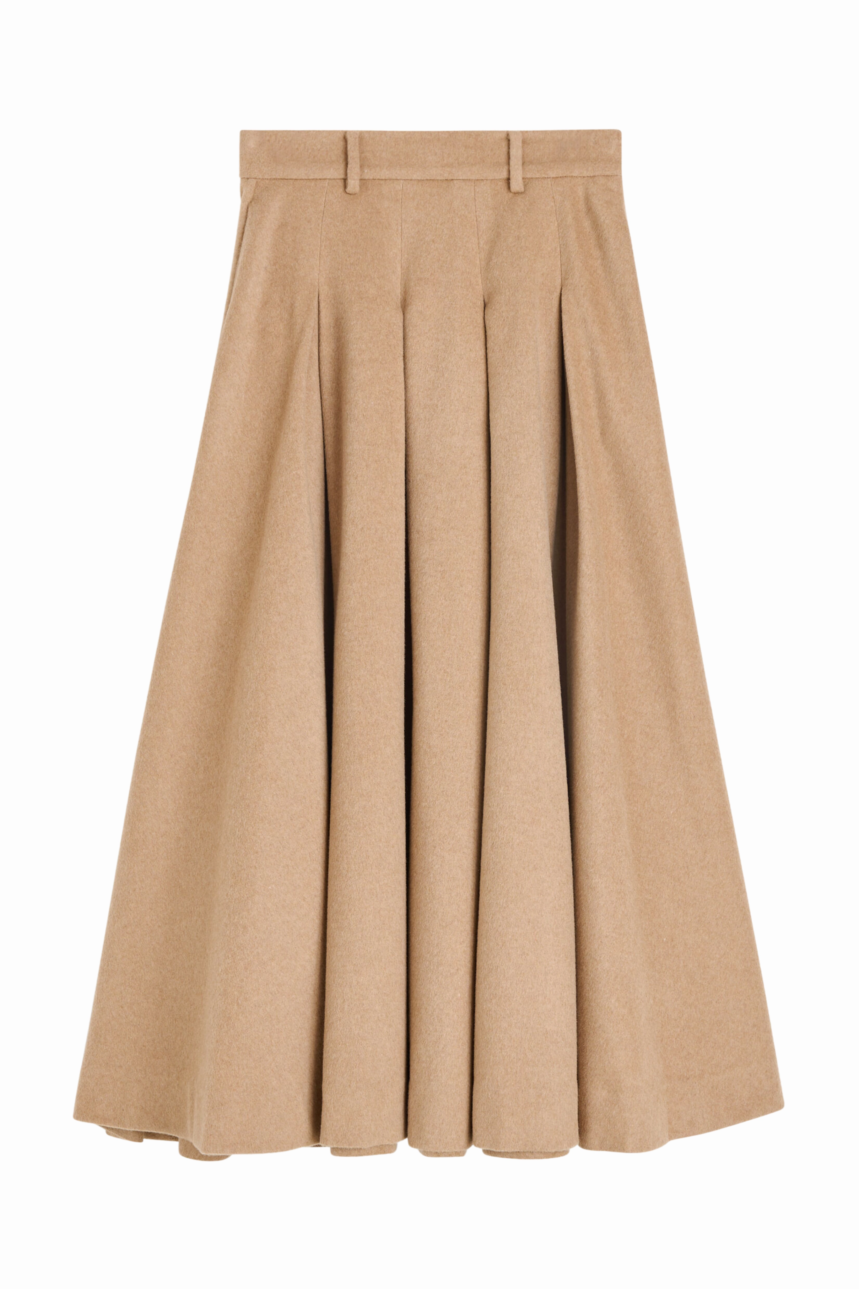 Eden Wool Skirt Faux Leather