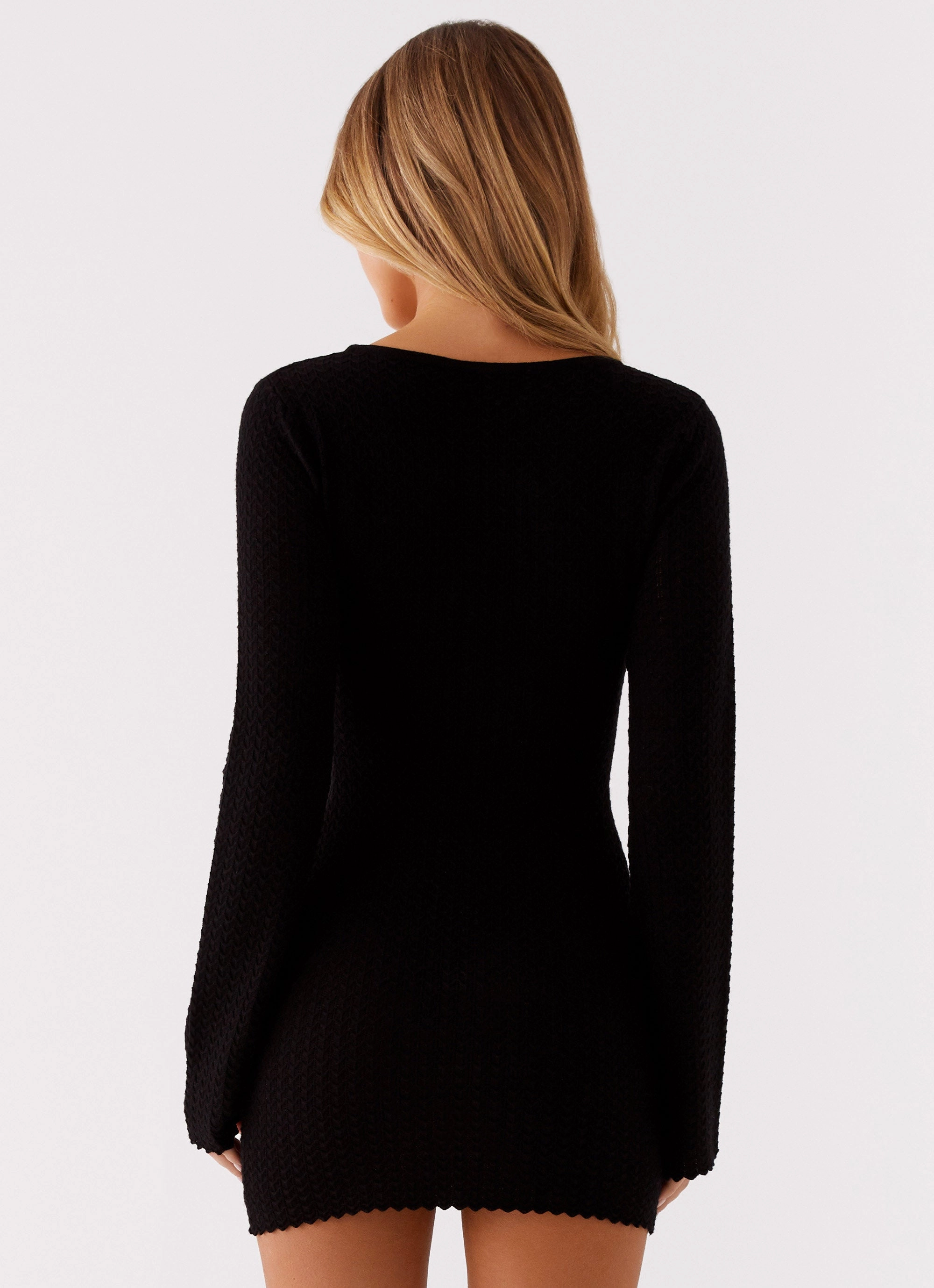 Lavelle Knit Mini Dress - Black City Mood Soft Aesthetic