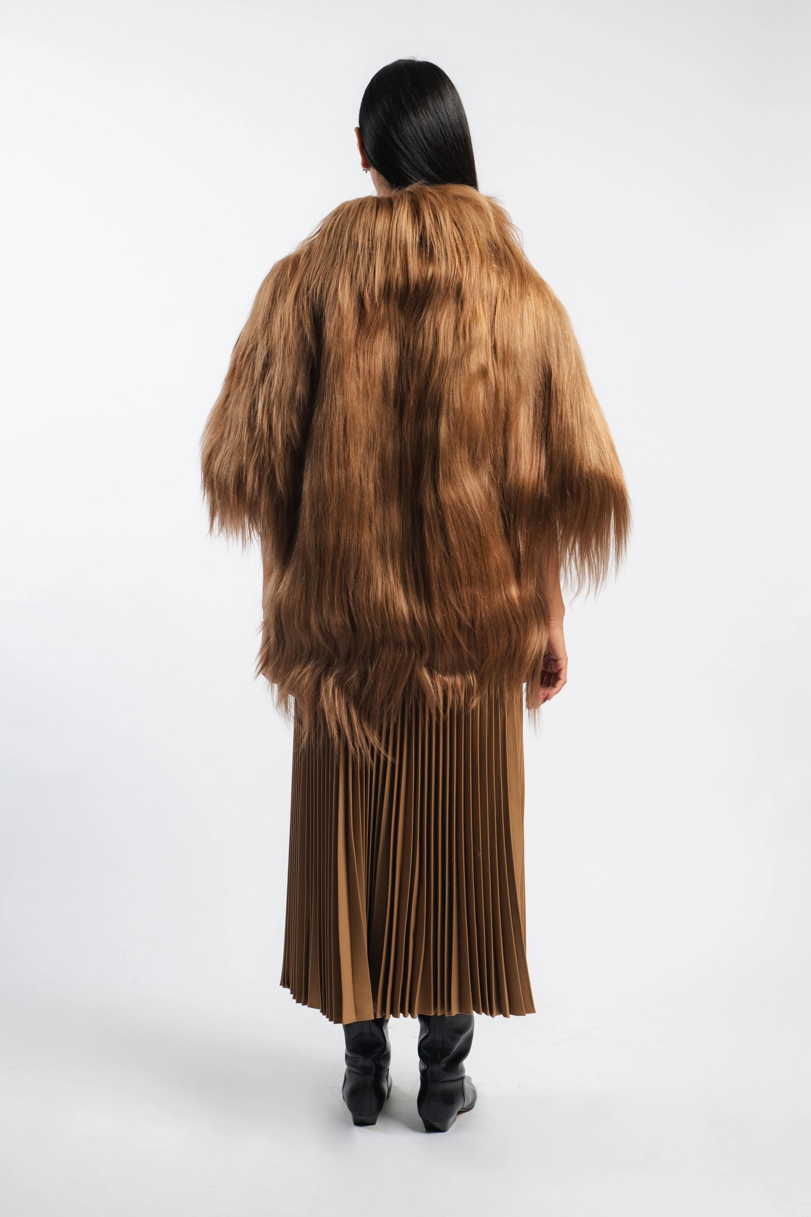 Tonal Layering Pleated Skirt