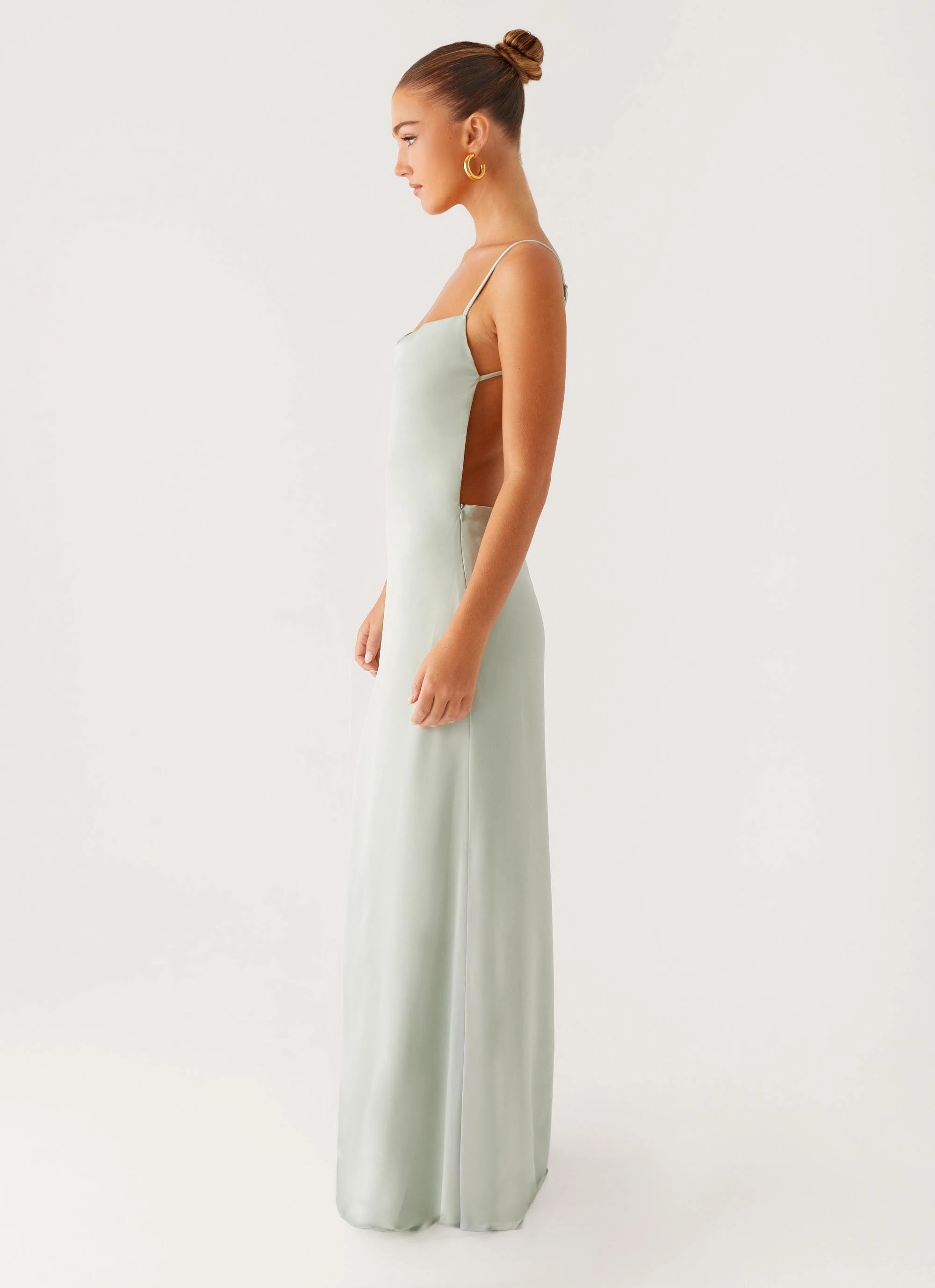 Yves Maxi Dress - Mint Nature Inspired Non-Pilling