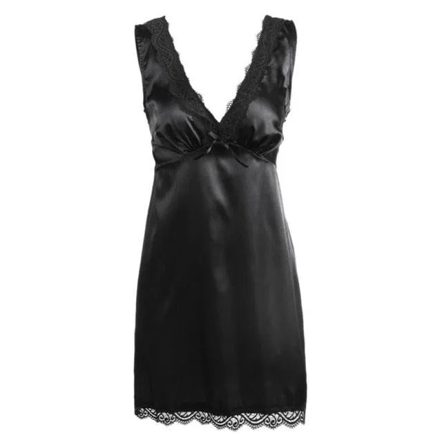 Plus Size Sexy Sleeveless Lace Sleepwear