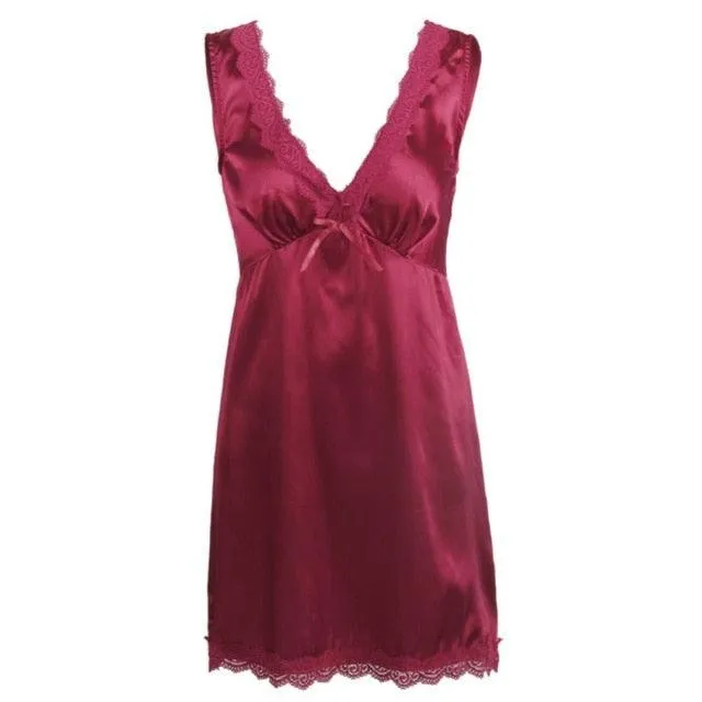 Plus Size Sexy Sleeveless Lace Sleepwear