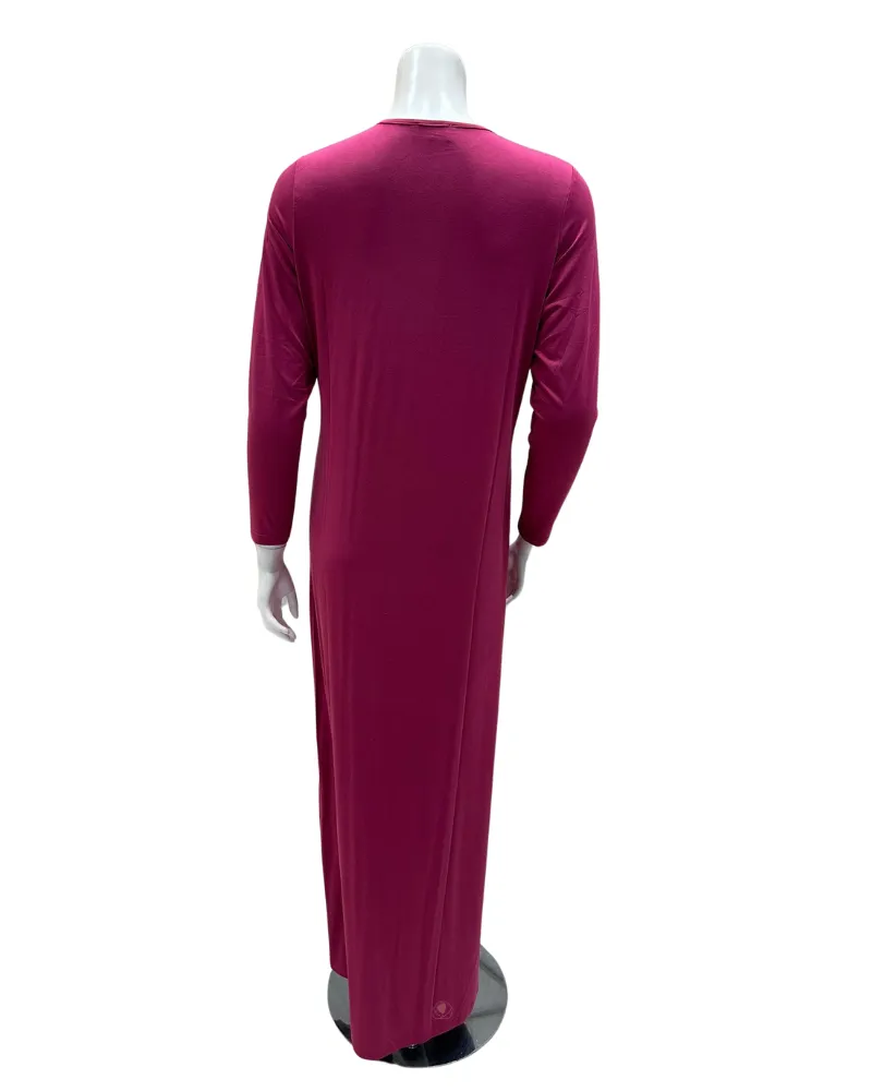Plush PM Berry Satin Accent Modal Nursing Nightgown