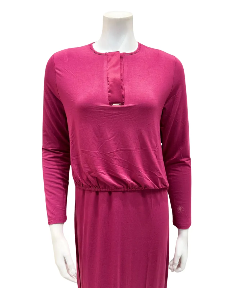 Plush PM Berry Satin Accent Modal Nursing Nightgown