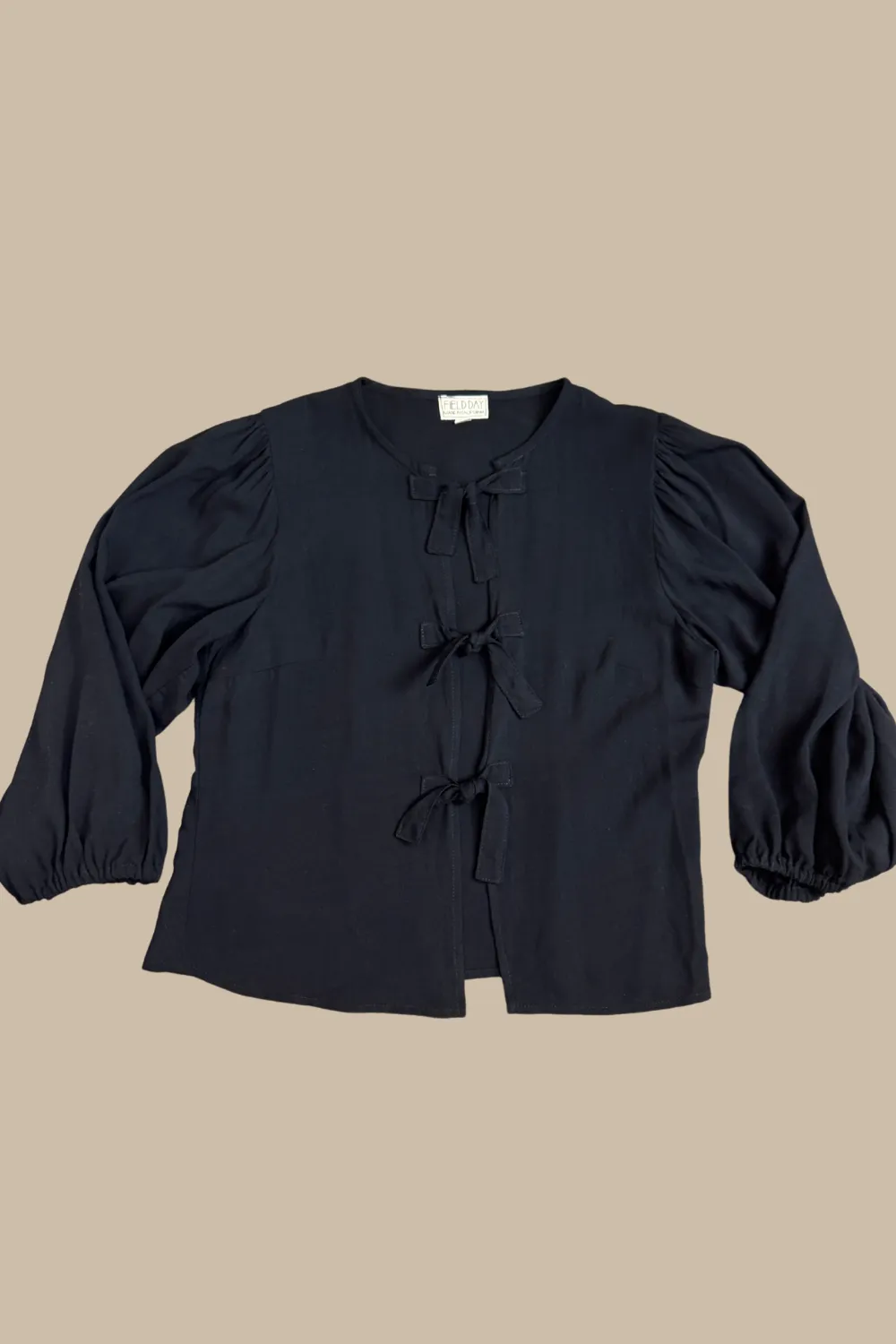 AllDayComfort Poet Top in Black Cotton